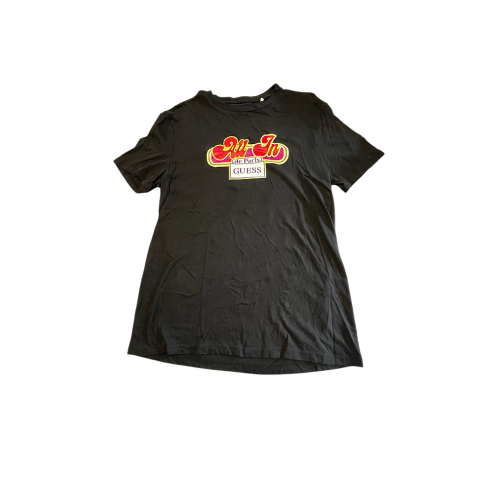 GUESS All In de paris Men’s Black Tshirt Size Medium